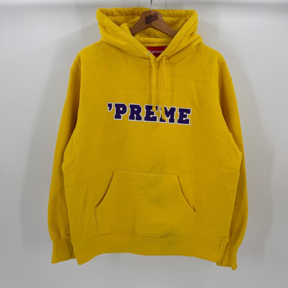 FW22 2022 Supreme NYC Preme Hoodie in Yellow S